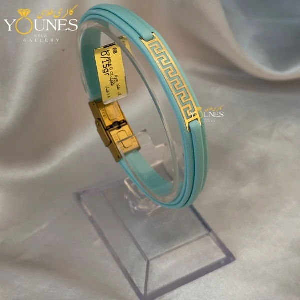 دستبند طلا زنانه چرم ورساچه ریز